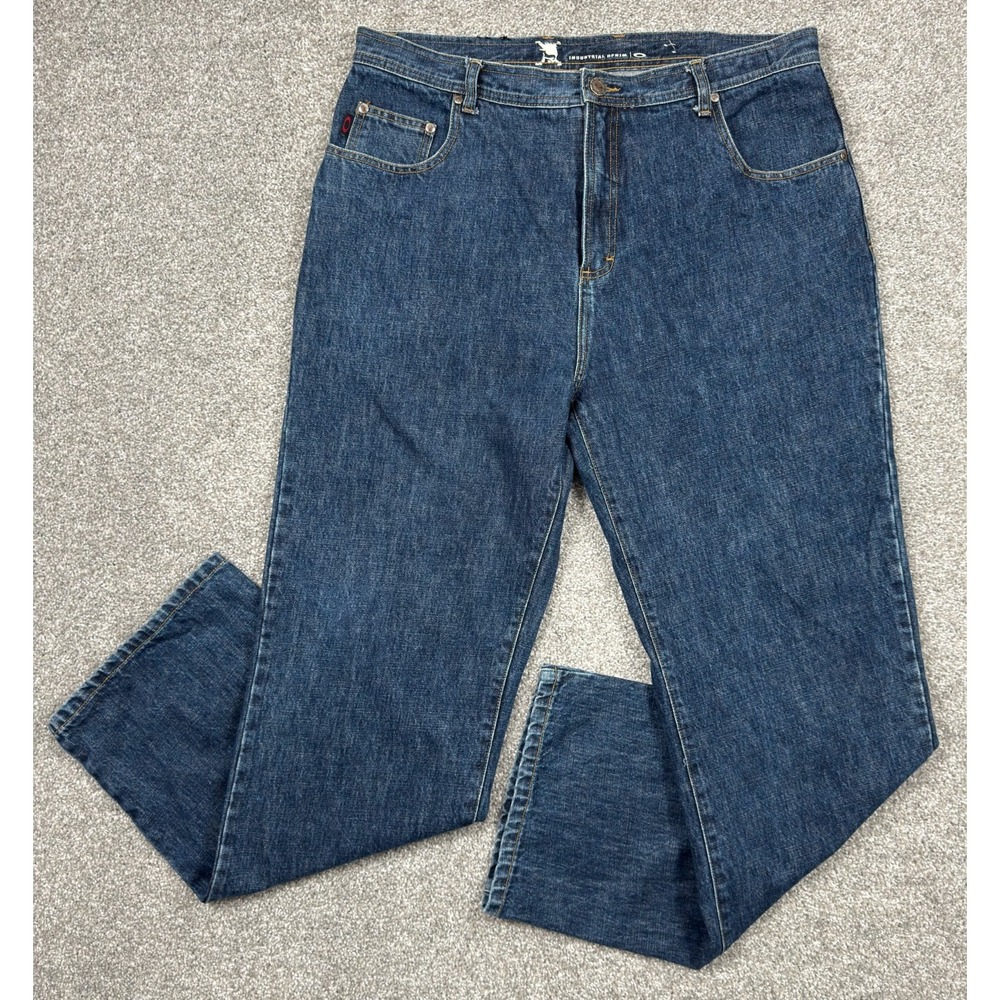 Vintage Oakley Industrial Denim Jeans Men's 38 Blue Loose Fit Y2K 100% Cotton